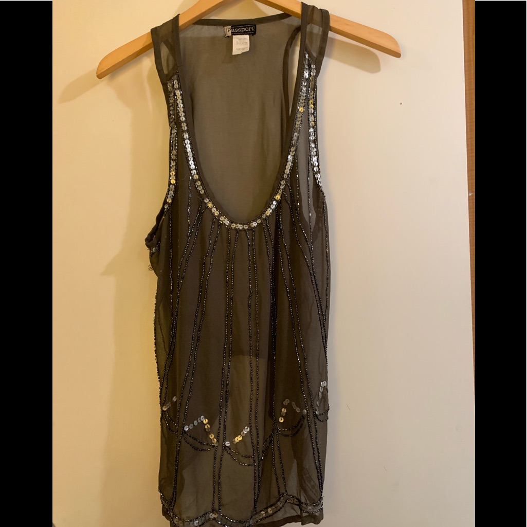 Sheer Sequened Top